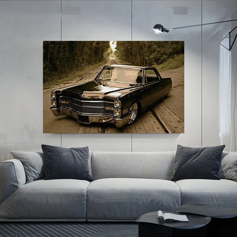 

Oldtimer Vintage Car Vehicle Artwork Canvas Painting Car Posters Cuadros Wall Art for Living Room Home Decor