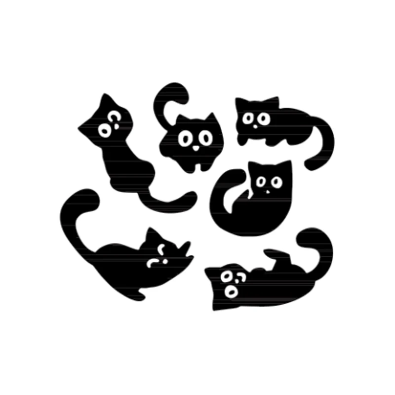 

Six Lovely Cute Cats Metal Cutting Dies for Scrapbooking DIY Photo Album Card Making Decorative Stencil Decorations