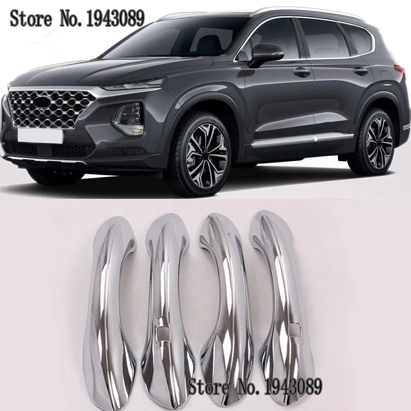 Автомобильные аксессуары для hyundai Santafe 2019 ABS хромовое углеродное волокно дверная