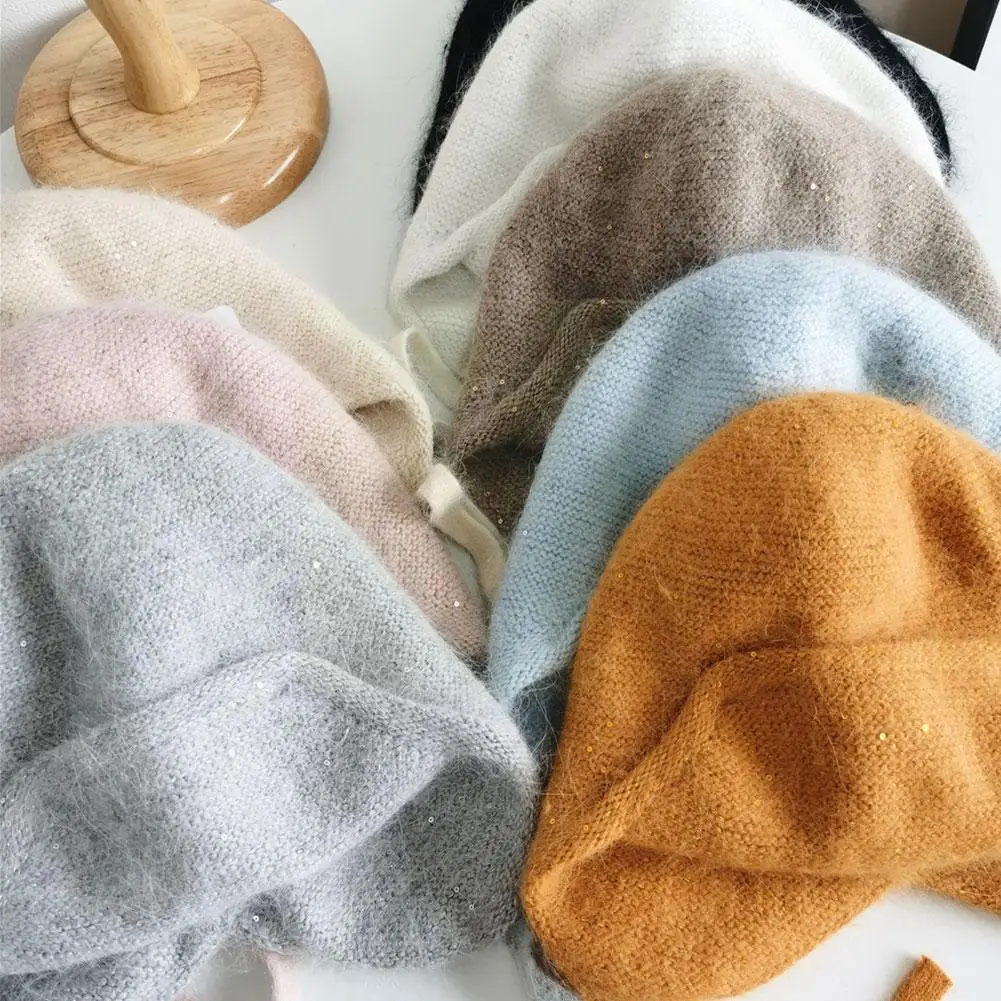 

Women Winter Hat Knit Earflap Hat Stocking Caps With Fleece Warm Daily Warm Cap Lined Thick Ears Beanies Winter Hat Beanie T9p0