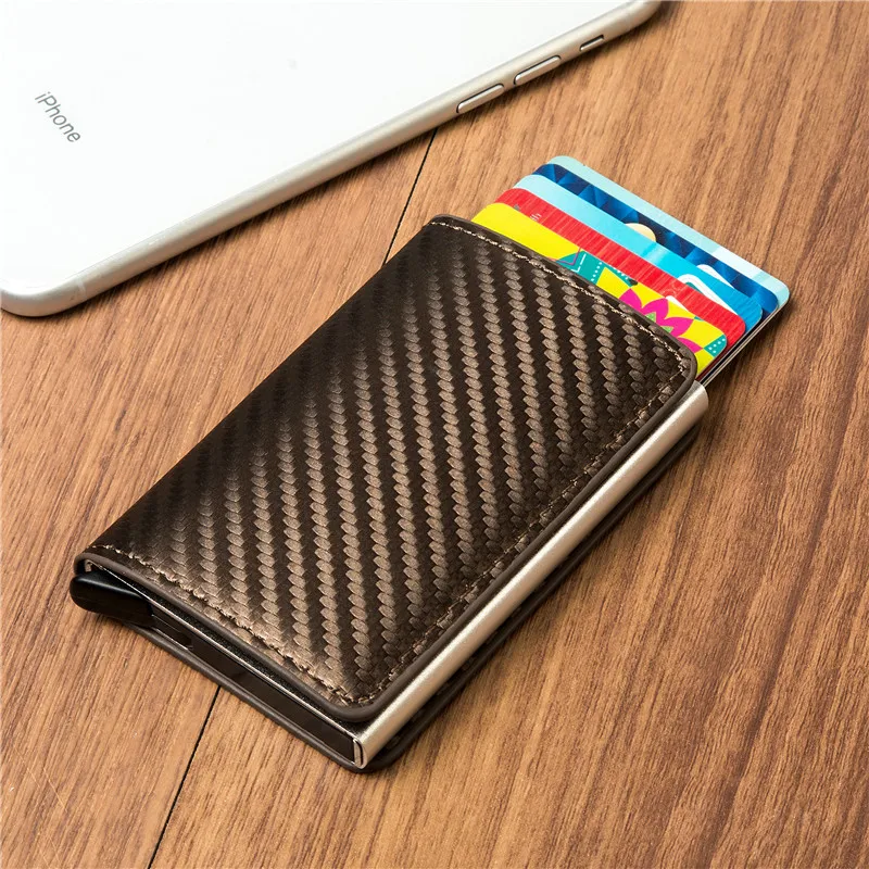 Bisi Goro Тонкий Новый чехол для Карт RFID металлический держатель карт клатч