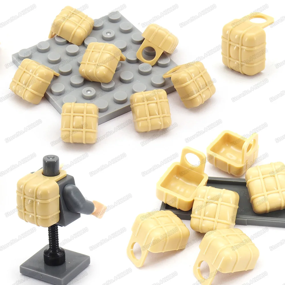 Военные фигурки поставка логистика рюкзак строительный блок Moc WW2 набор для