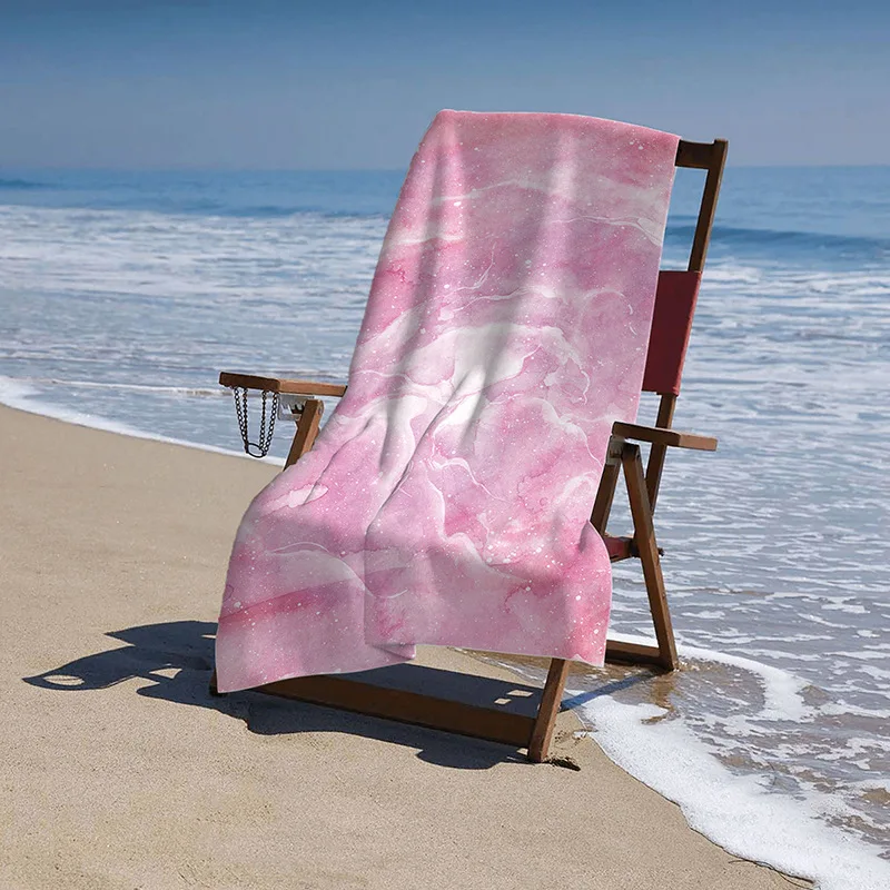 Пляжное полотенце с цифровым принтом для взрослых быстросохнущее из микрофибры