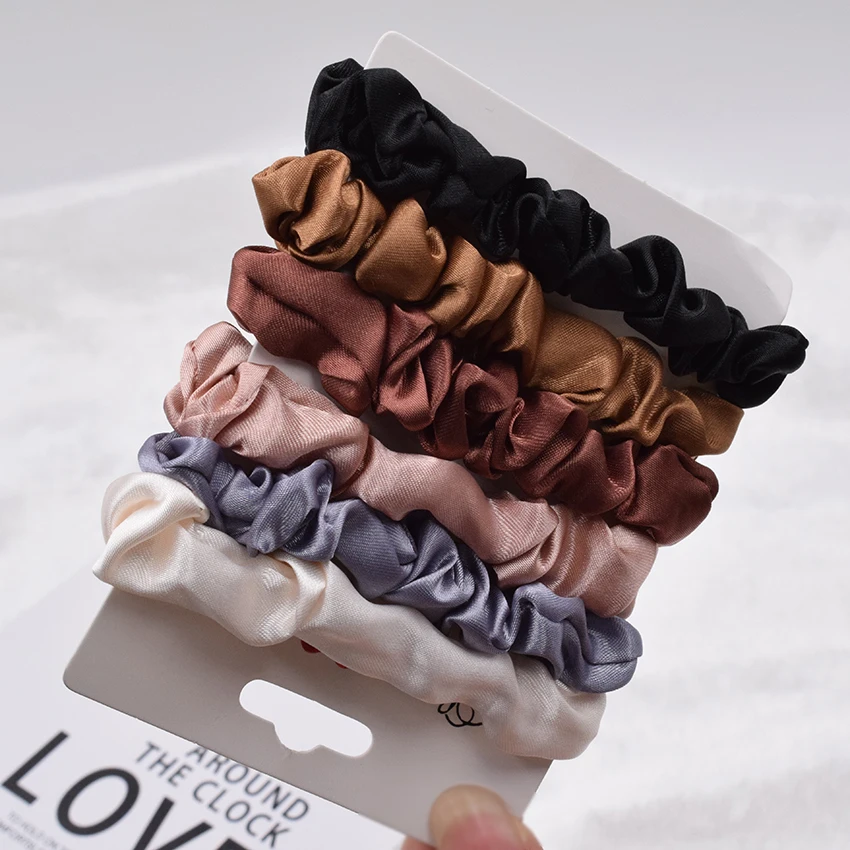 6 шт./лот модные простые базовые эластичные резинки для волос резинка повязка на