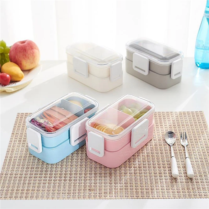 Портативная коробка для завтрака Bento из здорового материала 100 шт. коробки