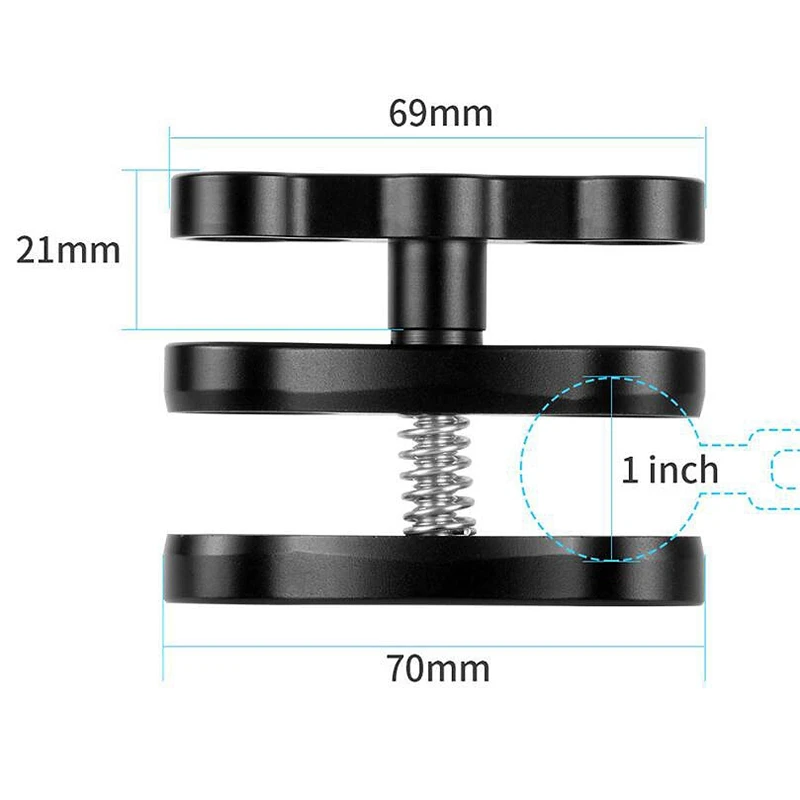 2Pcs Dual Aluminum Alloy Ball Clamp for Underwater Camera Arm System | Электроника
