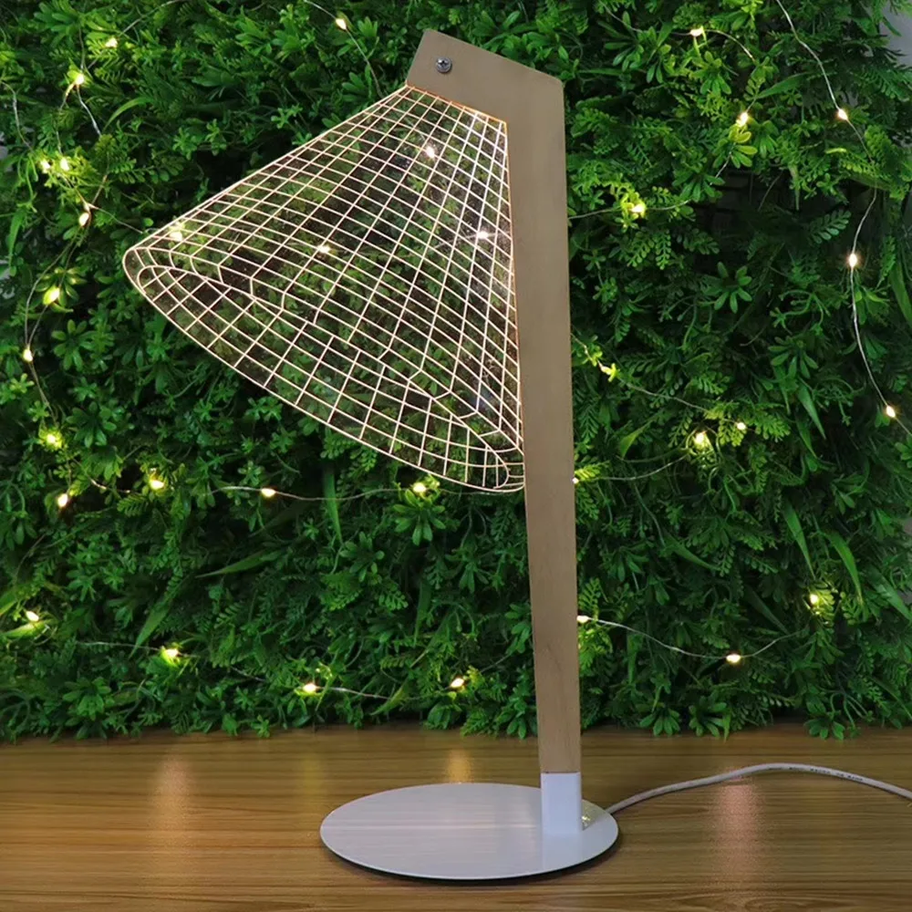 HZFCEW 3D Новинка Светодиодный ночной Светильник 3D оптический эффект цветение Настольная лампа для чтения настольная лампа с световой Абажуры для детей Рождественский подарок