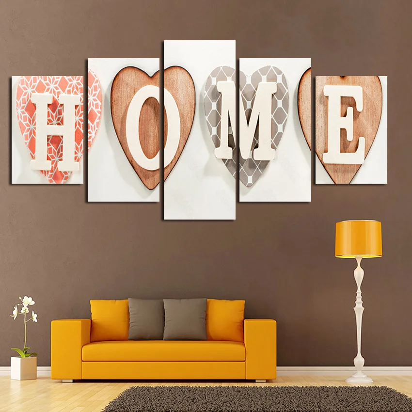 

European Style Canvas Painting Small Circle of Love In The Four-Letter Pattern of White Background Living Room Furniture Sofa