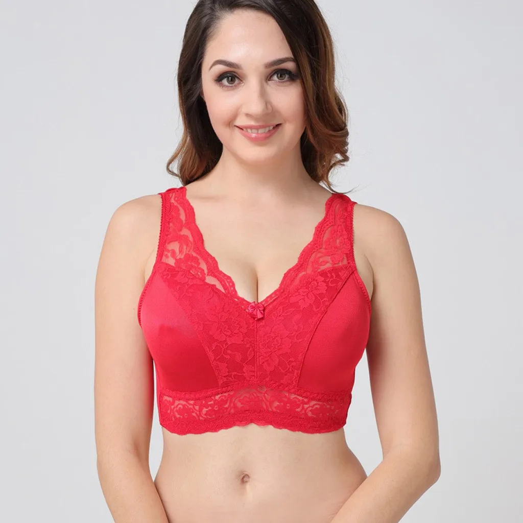 Новинка женский бюстгальтер большого размера без стального кольца бант