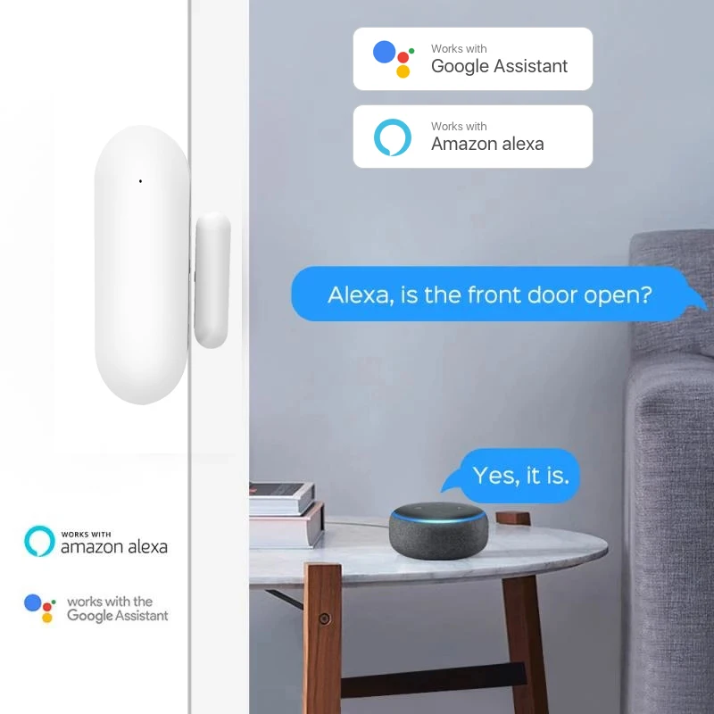 Tuya Smart WiFi датчик для двери дверь открытой/закрытый детекторы Wi-Fi сигнализации