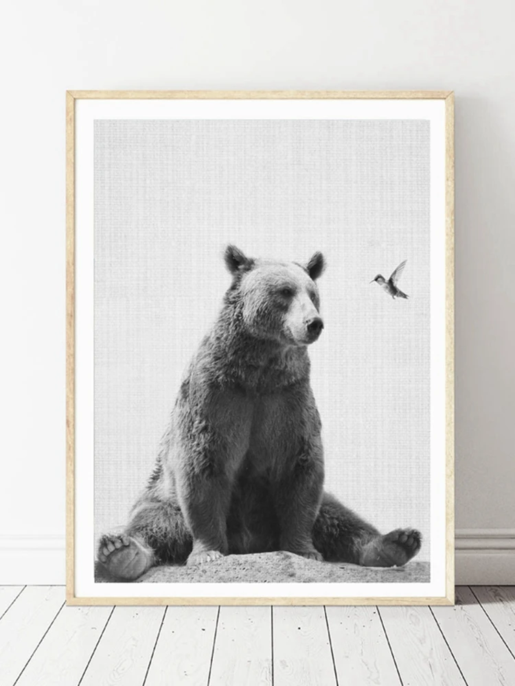 Woodland nursery decor Nursery printables Printable bear print Bear nursery art Printable animal art Modern woodland nursery Cute bear #1833