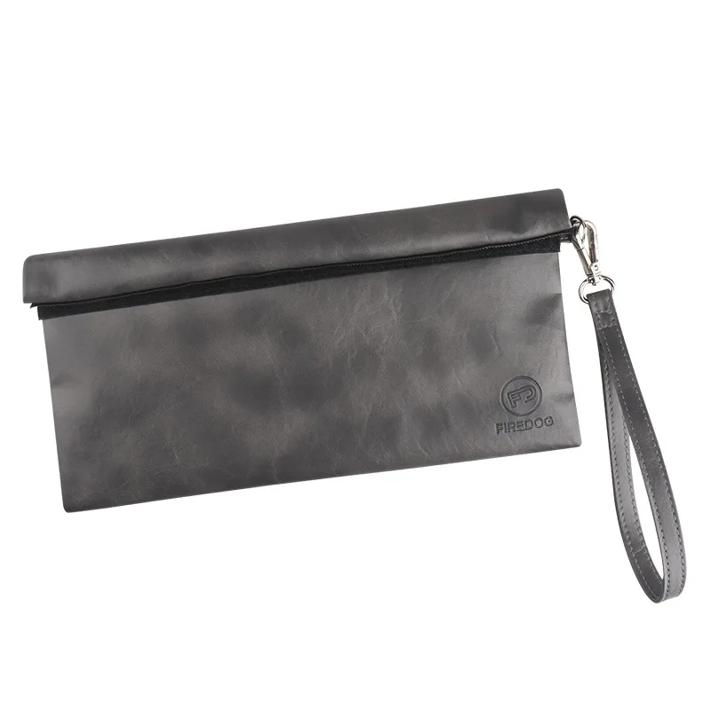 Сумка для хранения с застежкой-молнией и липучкой 11x9 &quotМаленькая кожаная сумка