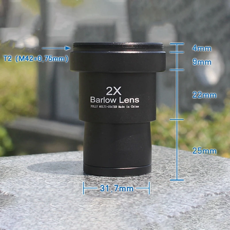 

1 Set 1.25 Inches Color Filter Kit Thread & 1Pcs 1.25 Inch 2X Barlow Lens Fully Metal FMC Green Film with M42 Thread