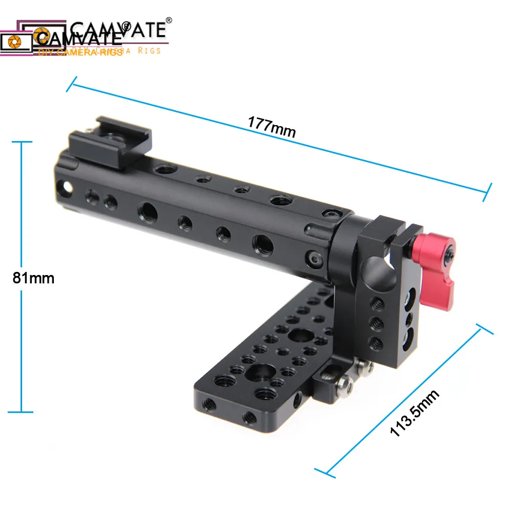 CAMVATE ручка с верхней пластиной резьбой 1/4 &quot 20 и креплением для