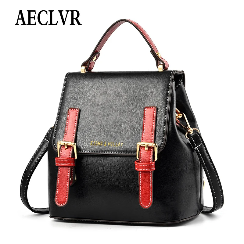 Модные повседневные кожаные женские рюкзаки для подростков женский рюкзак