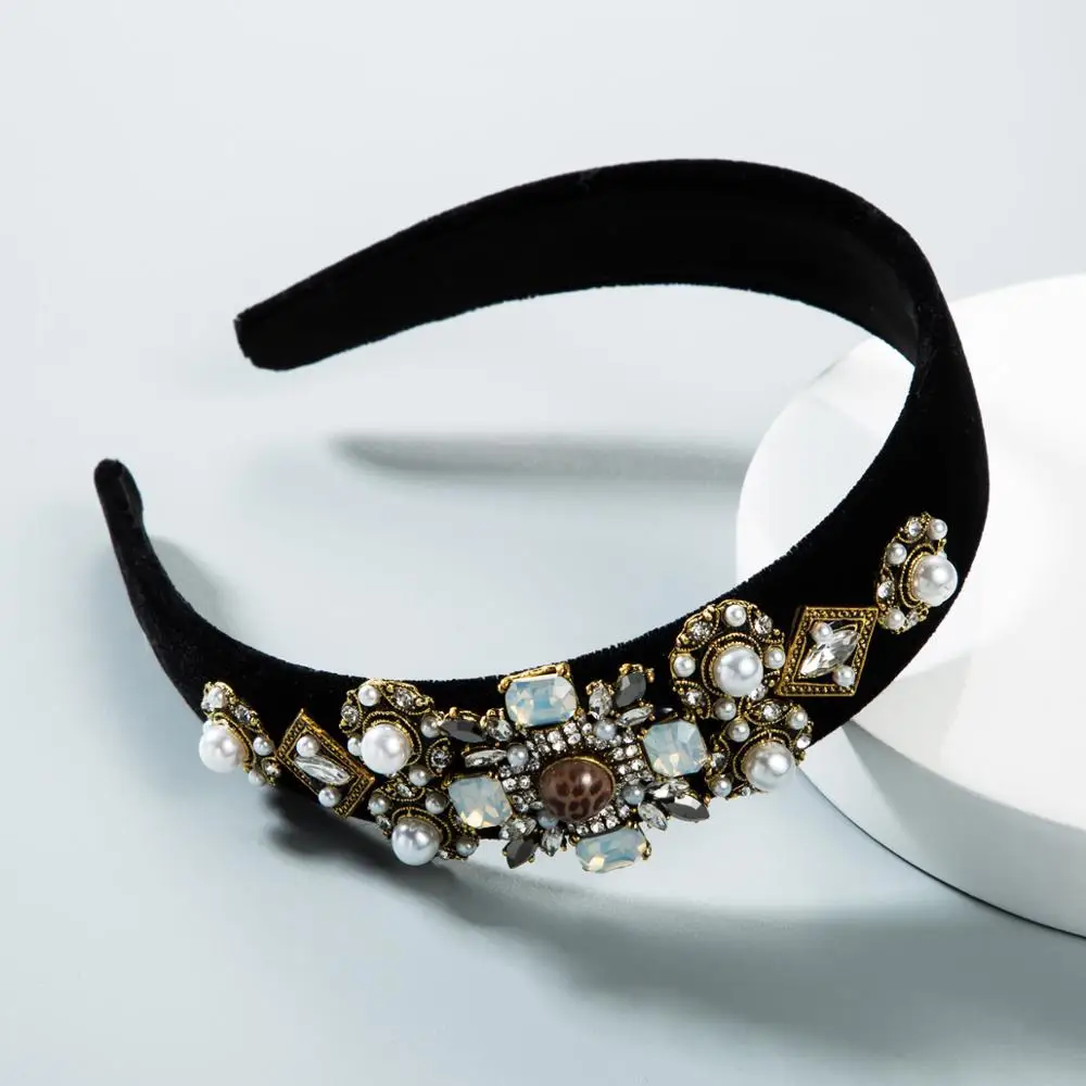 2020 в стиле барокко украшенным жемчужинами повязка на голову для женщин девочек с
