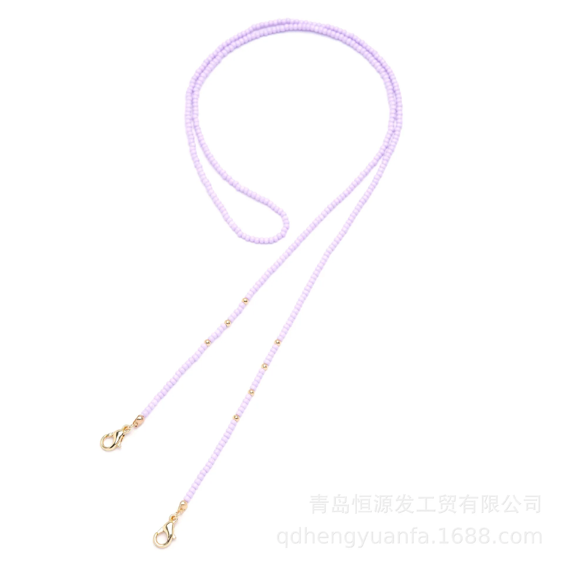 

2021 New Beads Purple Blue Rope Temperament Fashion Glasses Anti-lost Eye Chain Eyeglass Lanyard