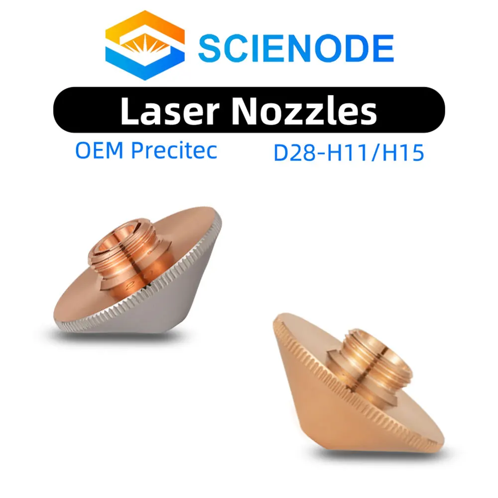 

Scienode Precitec Dia.28mm H15 Caliber 0.8-6.0 Single/Double Layers Welding Laser Nozzles for Fiber Laser Cutting CNC Machine