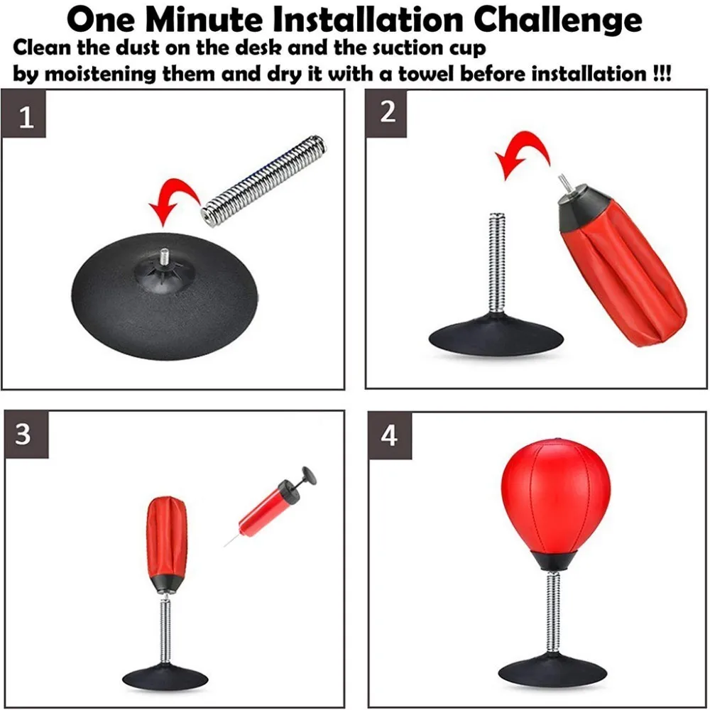 Присоска полиуретановый Настольный боксерский мяч для снятия стресса