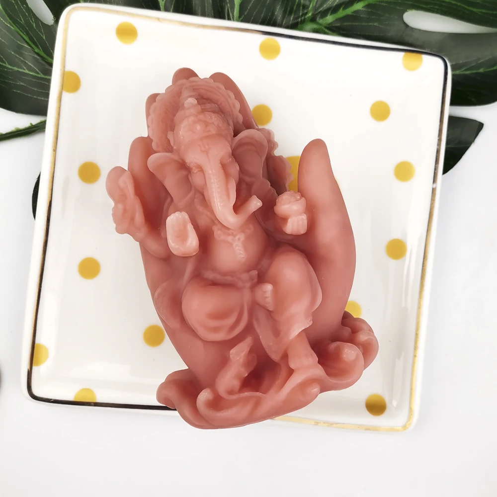 3D Elephant Buddha Shape Silicone Mold Cake Candle Soap Gypsum Resin Mould DIY Aromatherarpy Household Decoration Craft Tools | Дом и сад