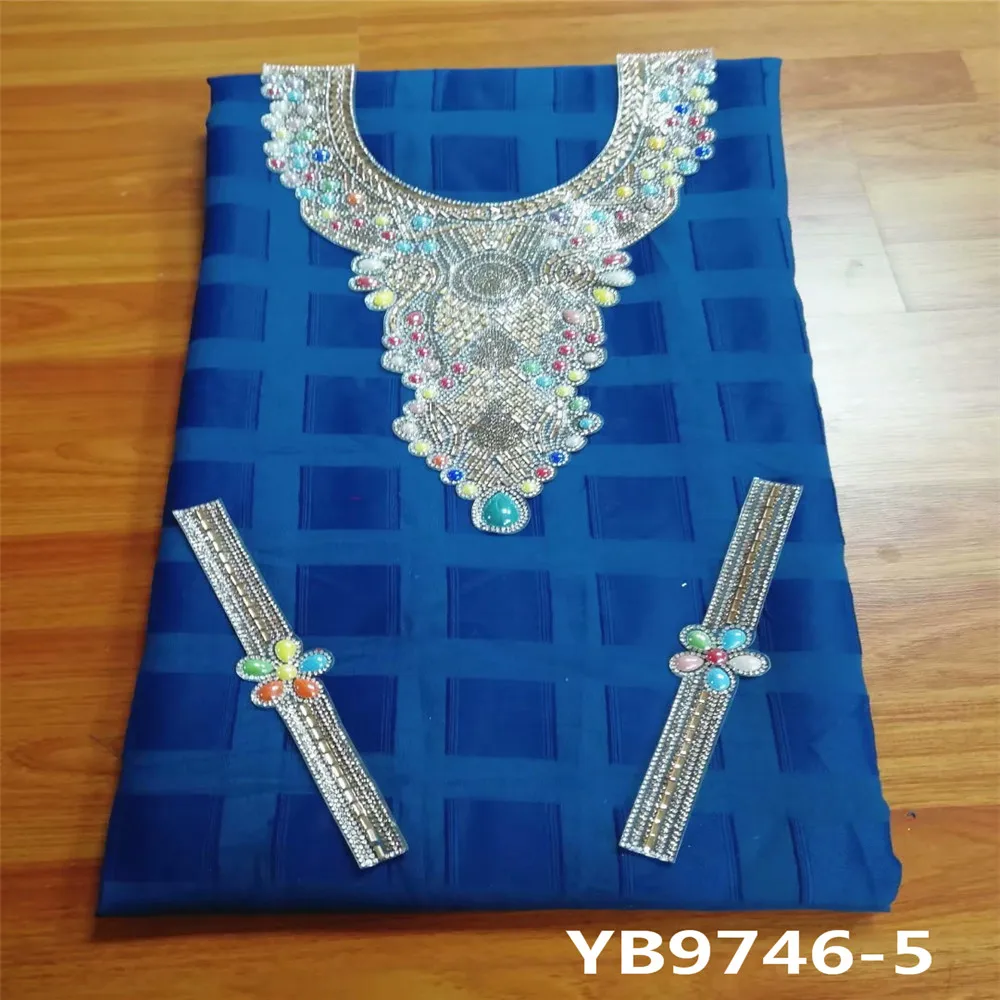 Африканский новейший стиль Африканское сухое кружево королевский синий 5 ярдов