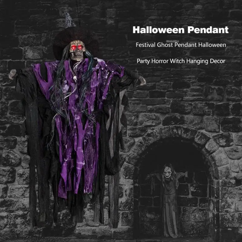 1 шт. Хэллоуин светящиеся ведьма фестиваль кулон Призрак вечерние бар ужас