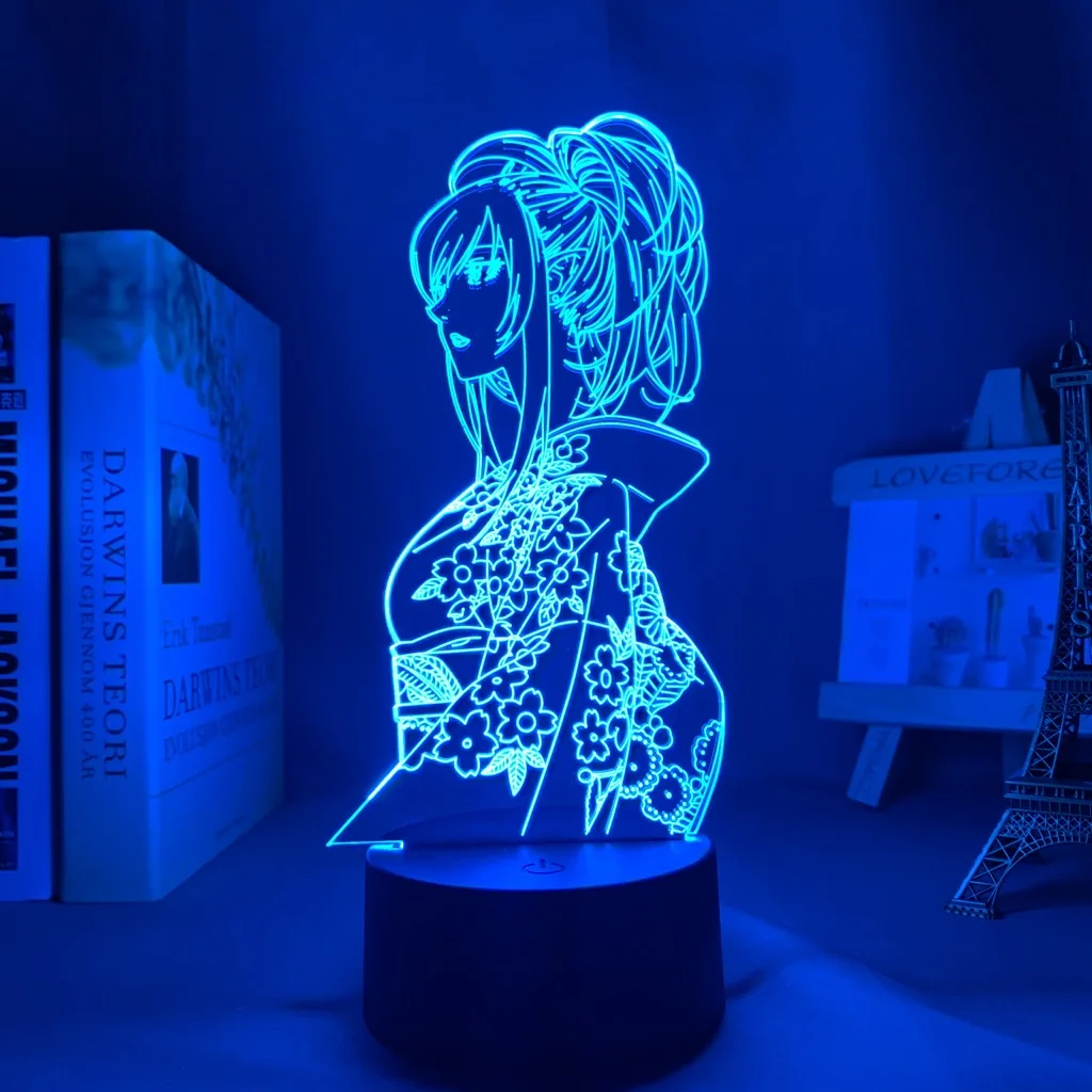 

Светодиодный ночсветильник Kizumonogatari для спальни, Декор, светильник, подарок на день рождения, аниме 3d лампа Kizumonogatari