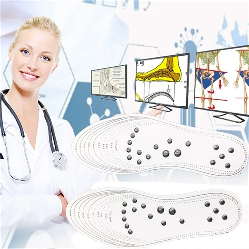 Магнитные Стельки для акупунктурной терапии 1 пара похудения массажа ног