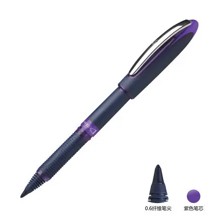 purple 3 шт Шнайдер бизнес гелевая чернильная ручка незаправляемая чернильная ручка школьные канцелярские принадлежности офисные принадлежности ручки с чернилами 0,6 мм нейлоновая ручка гелевая ручка - Цвет: purple