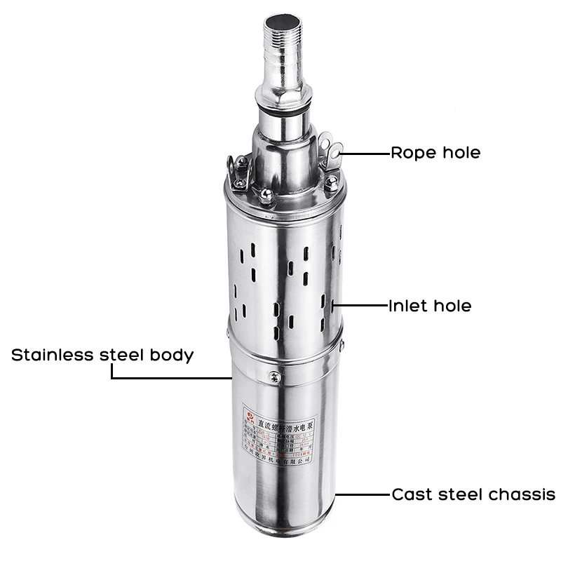 Солнечный водяной насос эффективный 12 В 180 Вт 3000 л/ч 45 м глубокий постоянного тока