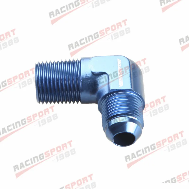 AN8 8AN AN 8 до 1/2 &quotNPT 90 градусов мужской Алюминиевый адаптер синий|fitting led|fitting capfitting