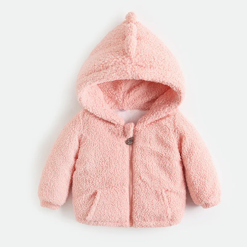 

Baby Boy Cotton Jacket Girls Lamb Plush Coat Solid Color Kids Warm Hooded Outerwear & Coats Boys Clothes Children Kid Jackets