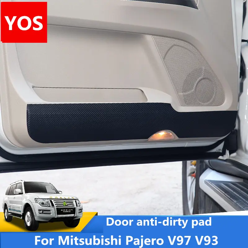 Для Mitsubishi Pajero V97 дверь анти грязный коврик V93 кожа Внутренняя панель защита