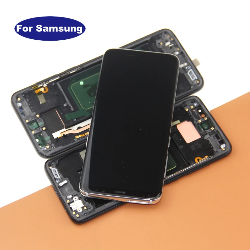 Супер AMOLED ЖК-дисплей для Samsung Galaxy S8 дисплей G950 G950F сенсорный экран дигитайзер Замена черный+ инструмент