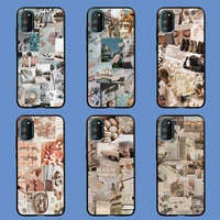 aesthetic collage phone case for redmi 4x 5plus 6 7 8a 9 note 4 8 8t 9 10 pro cover fundas coque