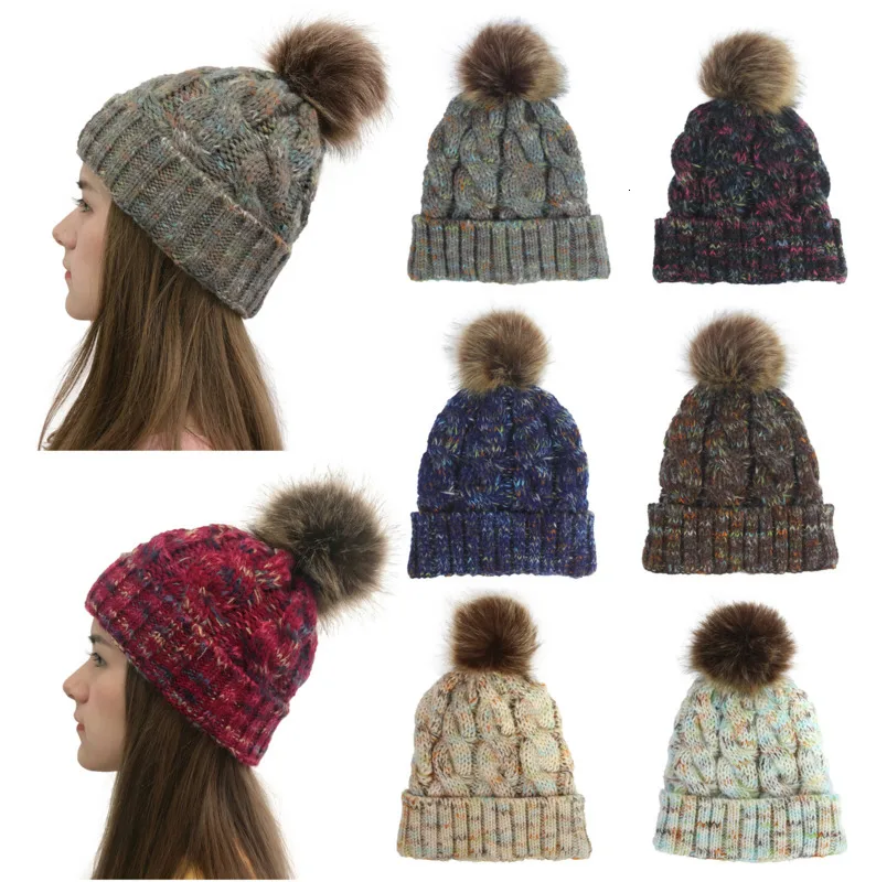 2019 новый уличный стиль осень зима Модная вязаная пряжа цветная шапка с