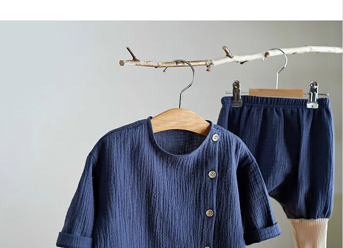 Autumn New Fashion Casual Suit Infant Baby Girl Clothes Set Long Sleeve Tops Cotton Linen Pants Outfits Newborn Kids 2pcs