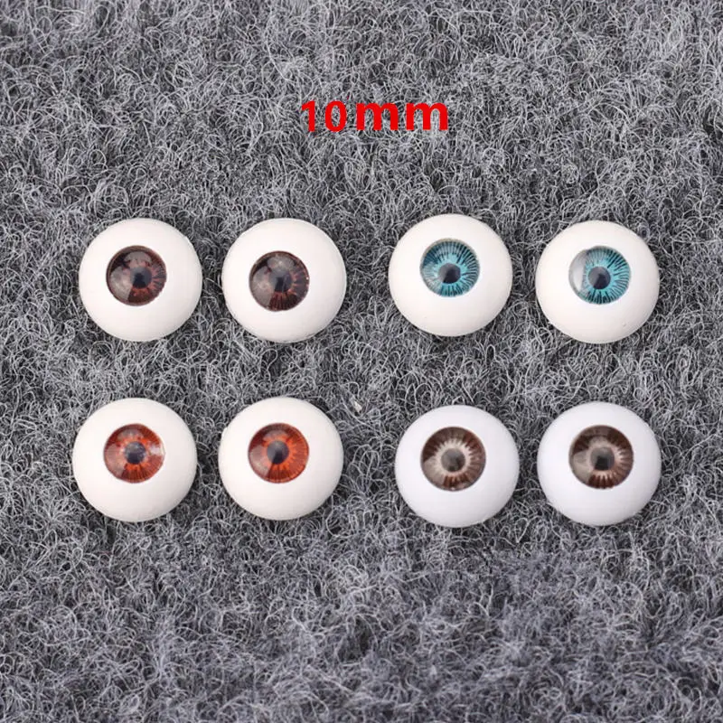 

4 пары 10 мм BJD 1/8 глаза куклы акриловые голубой и коричневый глаза для Ob11 Аксессуары куклы