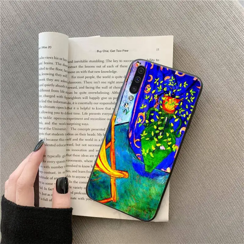 

Henri Matisse cat flowers painting art Phone Case For Samsung galaxy A S note 10 7 8 9 20 30 31 40 50 51 70 71 21 s ultra plus