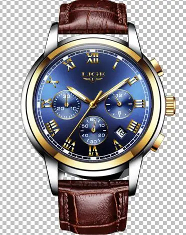 L Gold Blue LIGE, новинка, часы для мужчин, люксовый бренд, хронограф, мужские спортивные часы, водонепроницаемые, все стали, кварцевые, мужские часы, Relogio Masculino+ коробка - Цвет: L Gold Blue