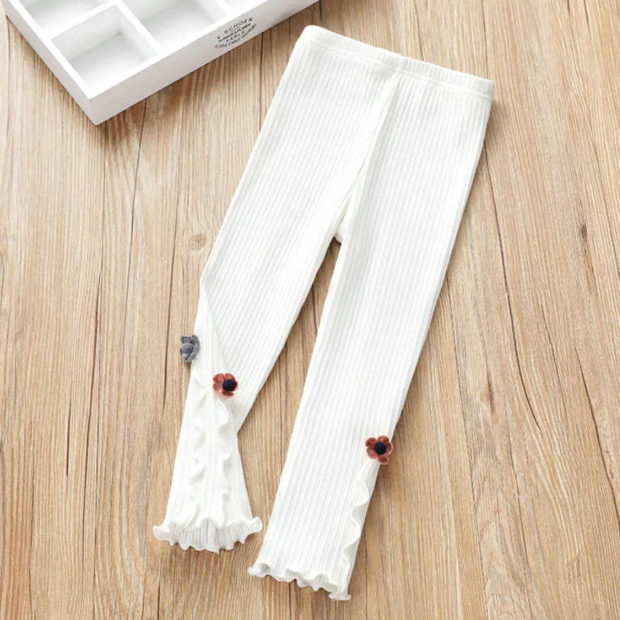 Модные Штаны для маленьких девочек сезон весна осень кружевные леггинсы с