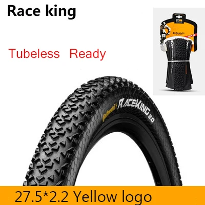27.5x2.2 yellow Континентальный 26 27,5 29X2,0 2,2 MTB шины гонки King велосипедные шины анти прокол 180TPI Складные шины бескамерные готовые шины - Цвет: 27.5x2.2 yellow