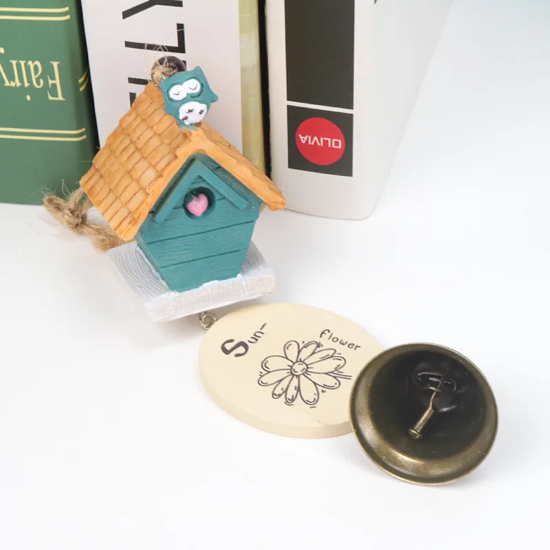 30CM Outdoor Resin Wind Chimes Ornaments Cartoon Bird Car Pendant Room Home Decor Handmade Crafts | Дом и сад