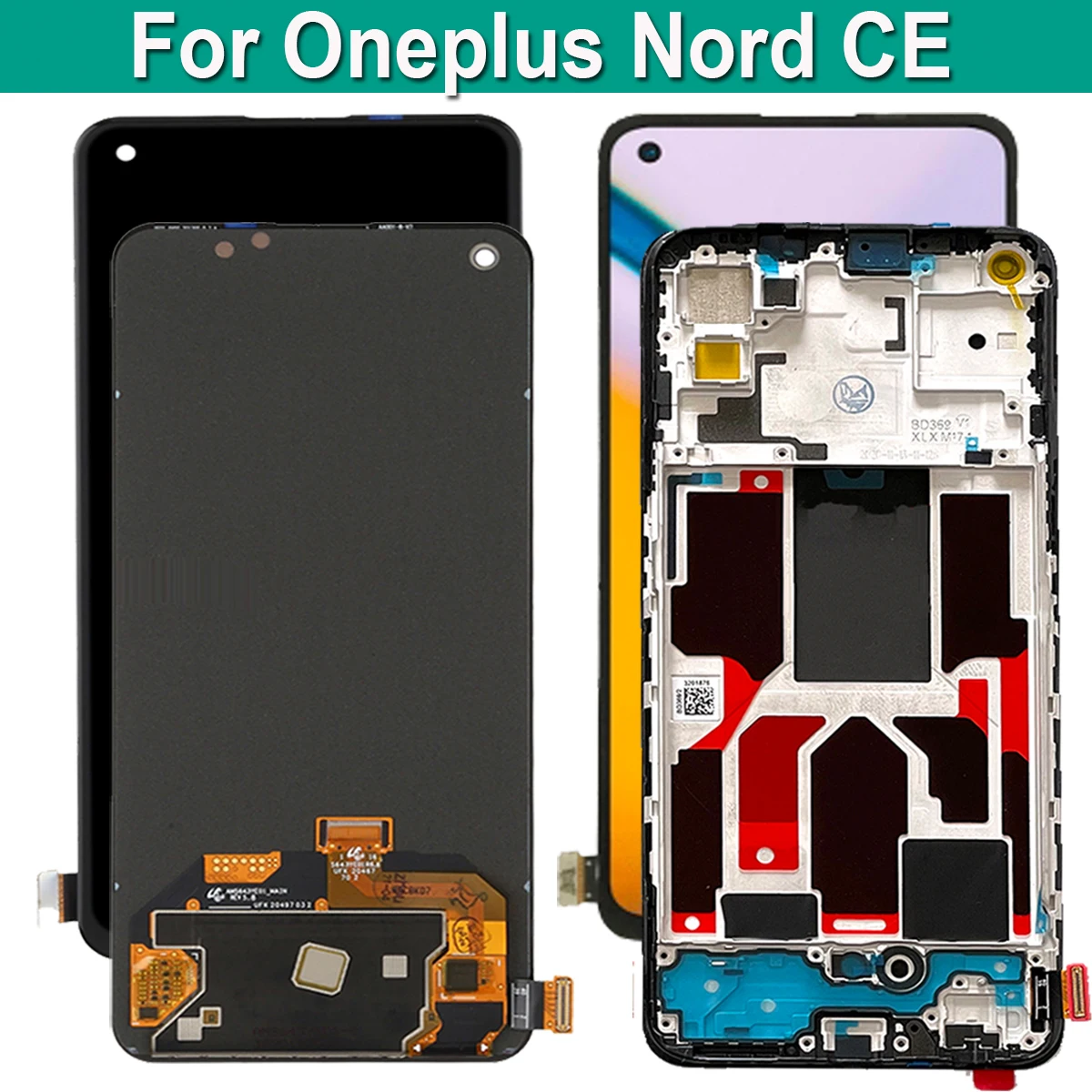 Pantalla LCD de 90HZ para m&oacute;vil, montaje de digitalizador con pantalla t&aacute;ctil para Oneplus Nord Core Edition EB2101 EB2103, CE 5G-0