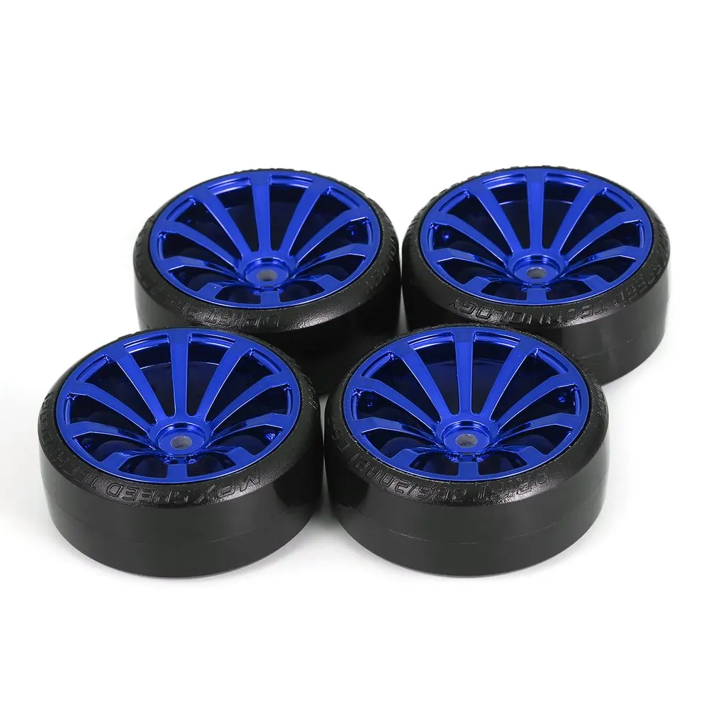 

4Pcs 1/10 RC Drift Car Tire Wheel Rim Hard Wheel Tyre For Traxxas HSP Tamiya HPI Kyosho RC On-road Drifting Car Vehicle Parts