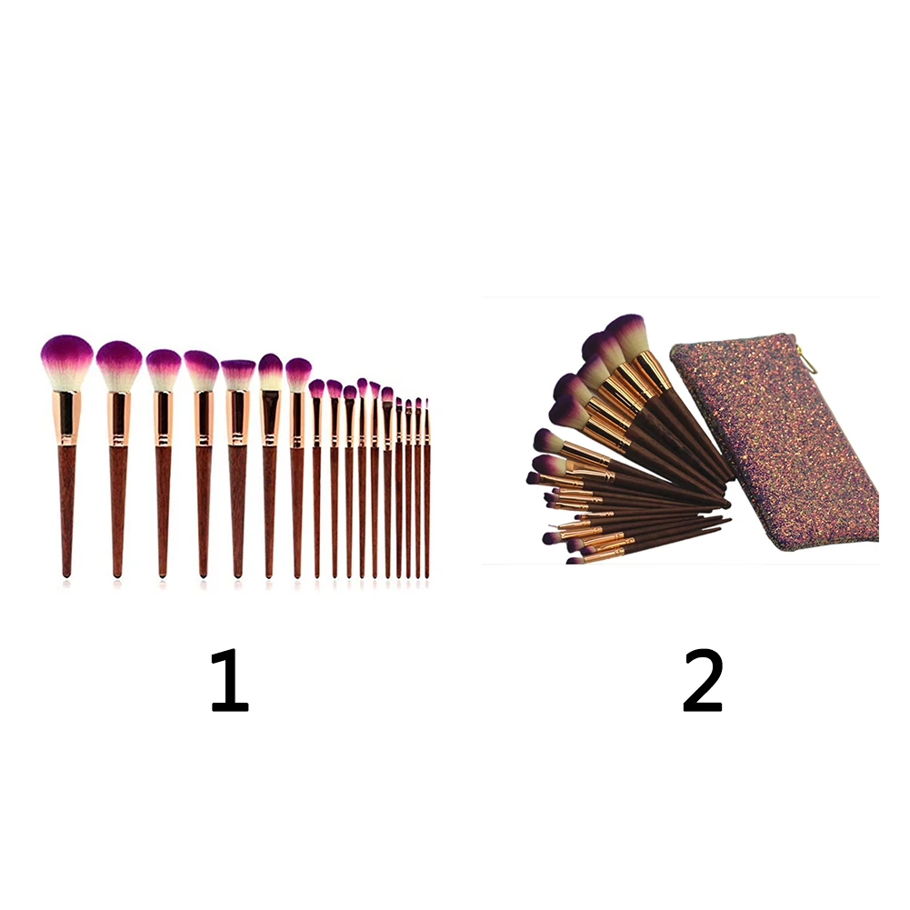 17 шт. консилер из синтетического волокна кисть для смешивания румян набор кистей