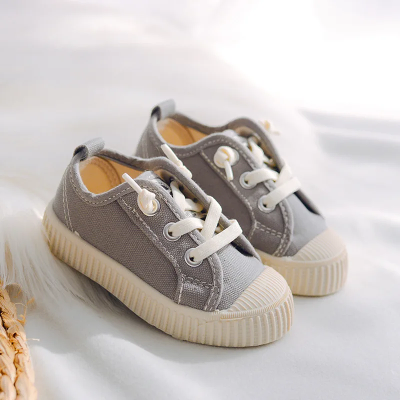 Детская парусиновая обувь светло серого цвета повседневная для малышей Topstar