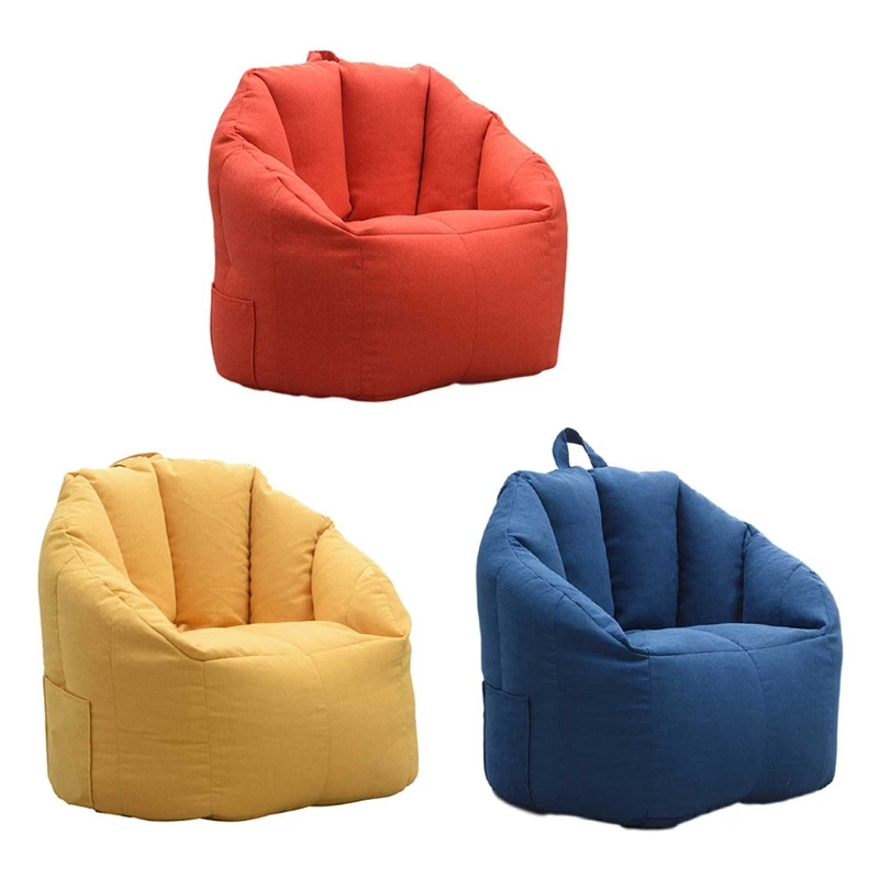

Bean Bag Sofa Cover Chair Covers with Pocket and Invisible Zipper Handle Beanbag