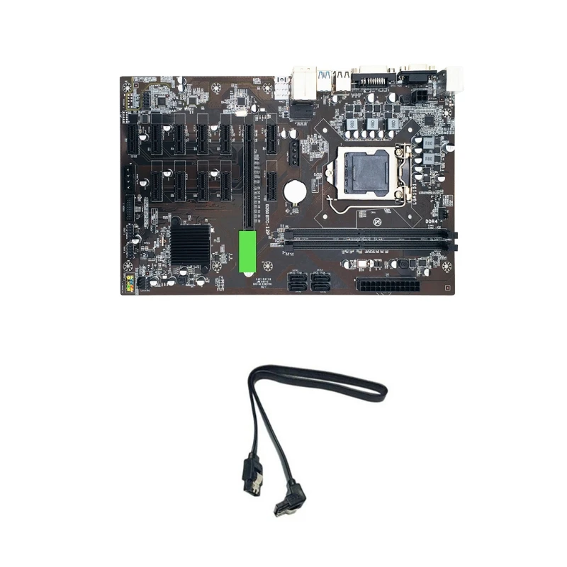 

B250 BTC 12 PCI-E X16 профессиональная материнская плата для майнинга LGA 1151 DDR4 VGA DVI слот