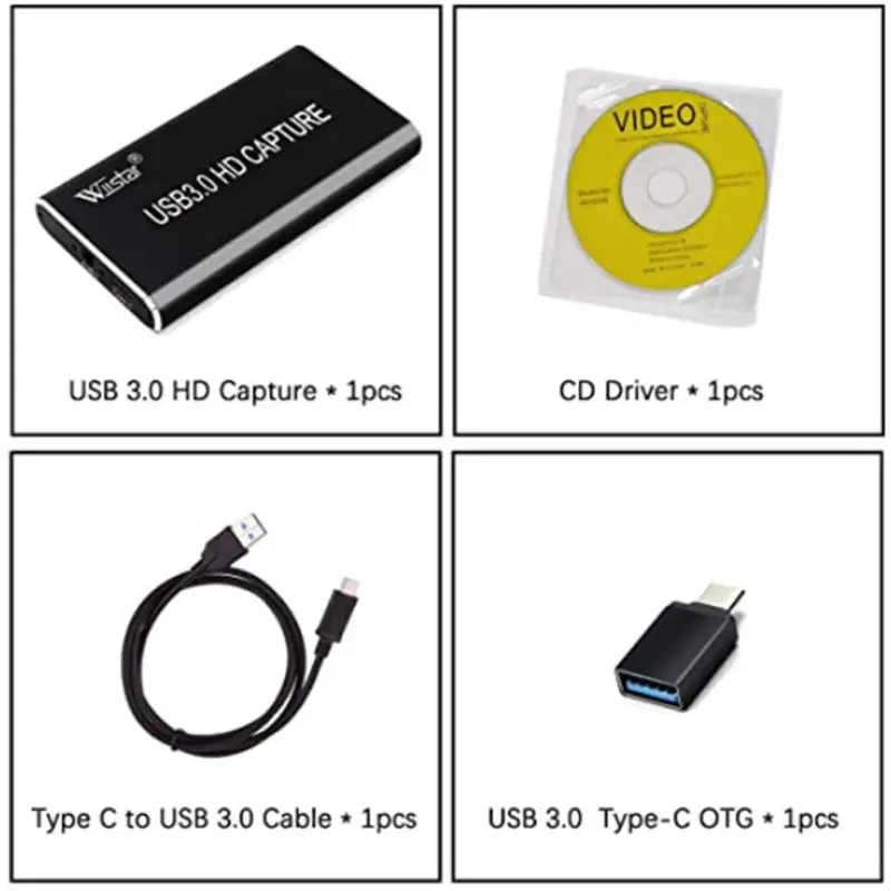 Видеозахват 4K 30 Гц HDMI совместимый с USB 3 0 для Windows Linux Full HD 1080P видеоигра в прямом